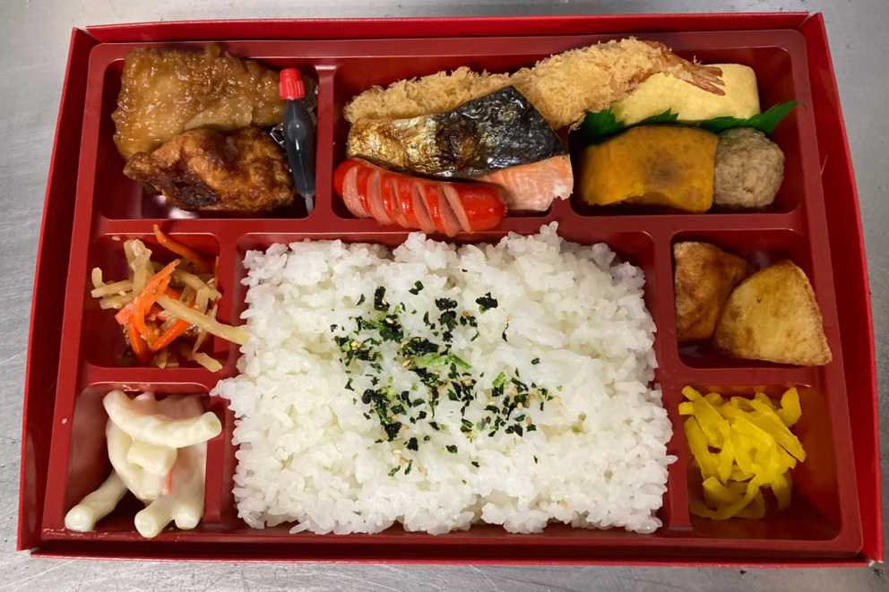 Sample bento box style supper for toddler