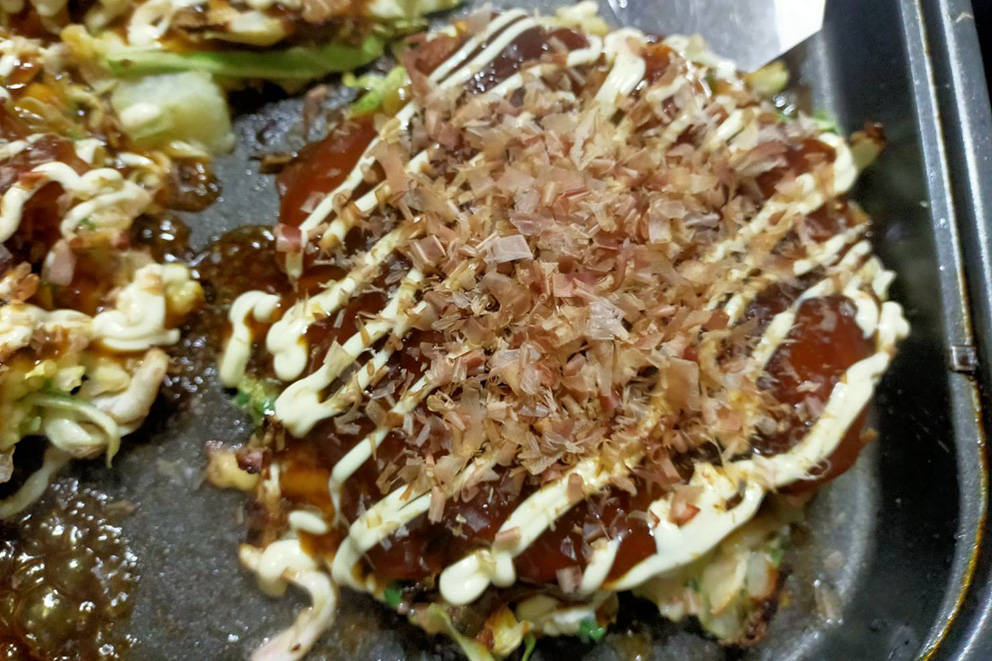 Sample dinner okonomiyaki style