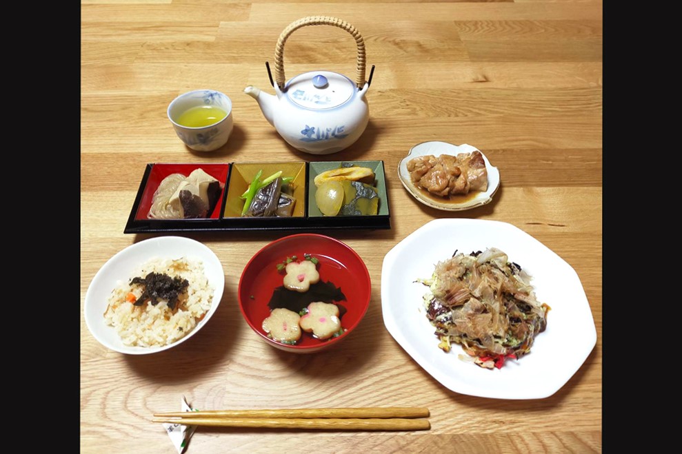 Sample dinner okonomiyaki style