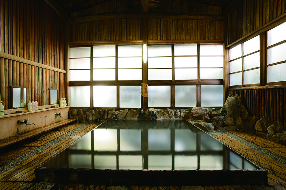 Indoor onsen bath