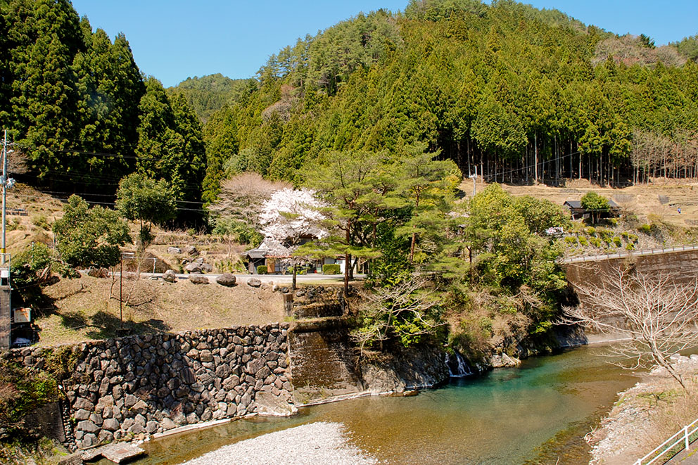 River in front of Minshuku Sasayuri