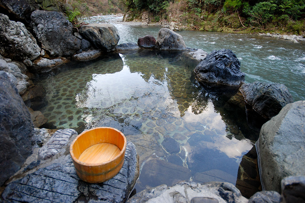 Co-ed outdoor bath