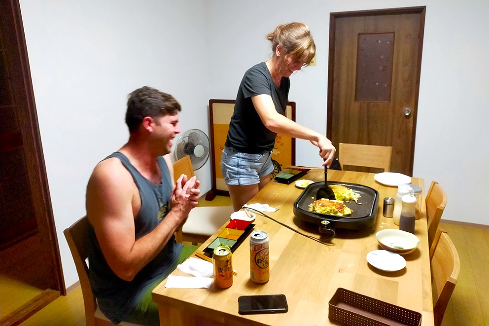 お好み焼き体験（夕食）