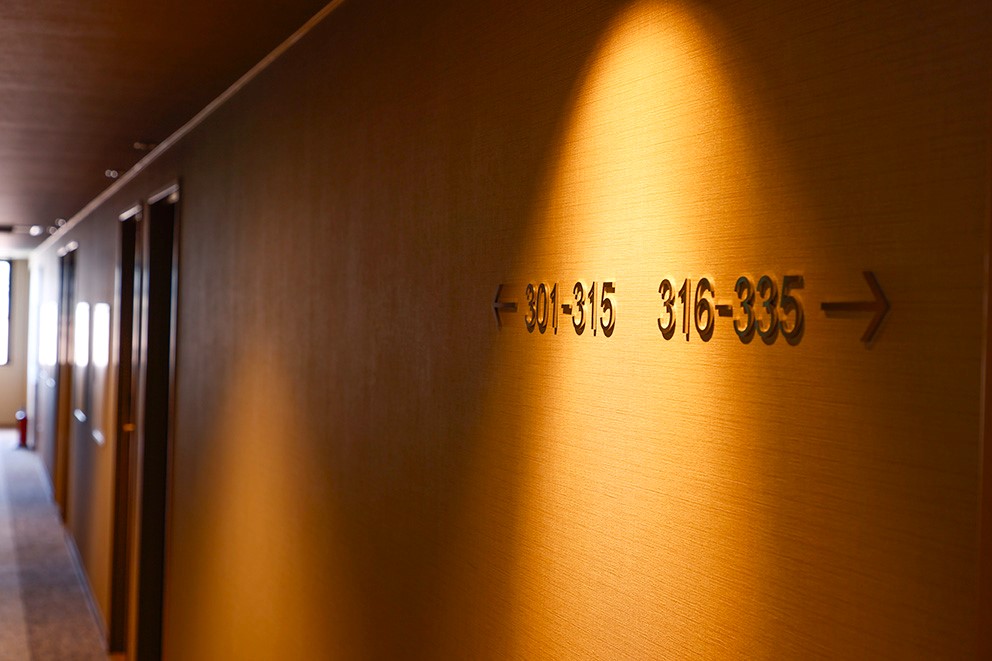 Guestroom hallway