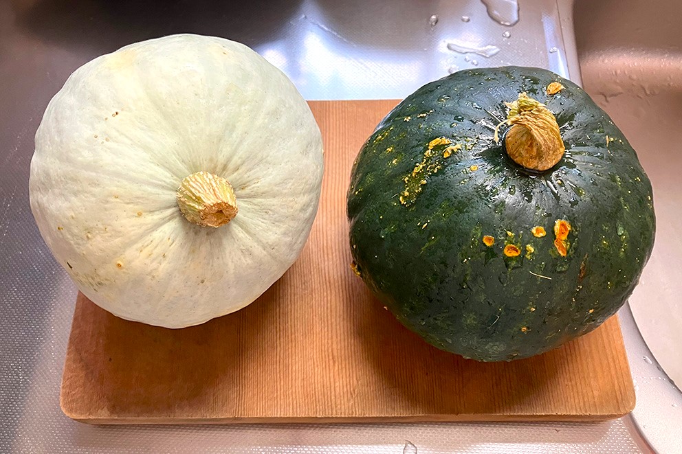 Homegrown pumpkins