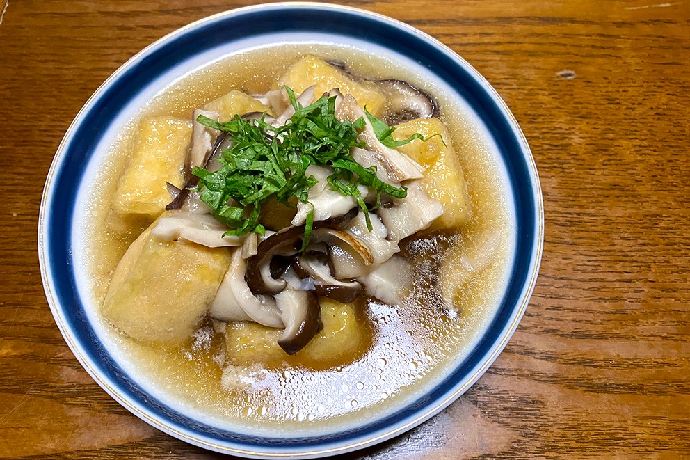 Sample dinner (miso soup)