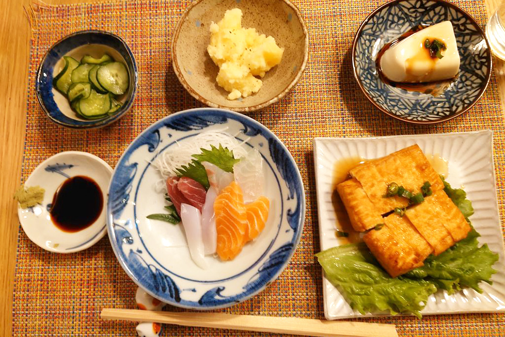 夕食一例（肉無しメニュー）