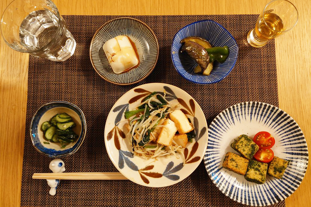 Sample dinner (Vegetarian menu)