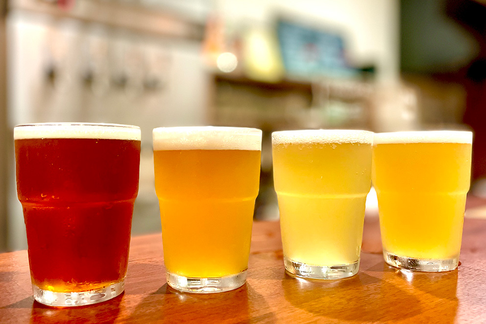Cafe beers made onsite