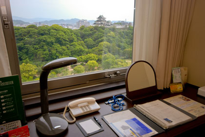 客室からの眺め（和歌山城側）