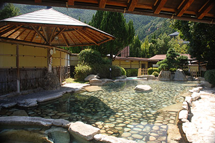 Giant outdoor onsen baths