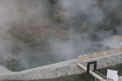 Sennin-buro bath, view from guestroom