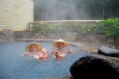 Outdoor onsen bath