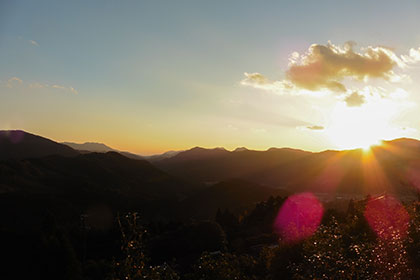 熊野古道の夕暮れ