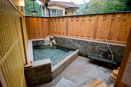 Outdoor onsen bath