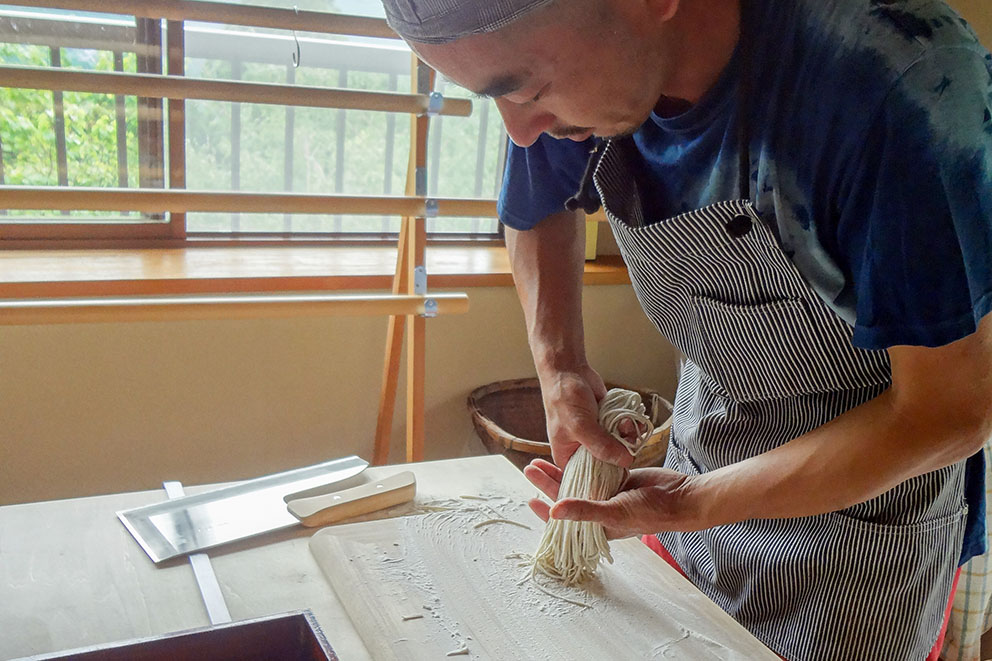 Mr. Nakane making Soba noodles