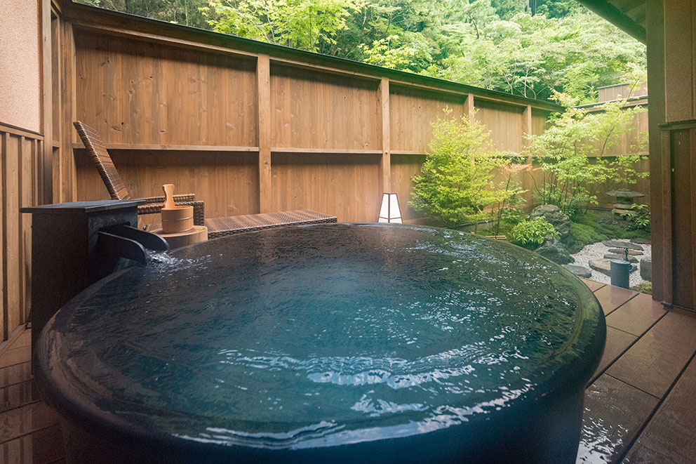 Ensuite outdoor onsen bath