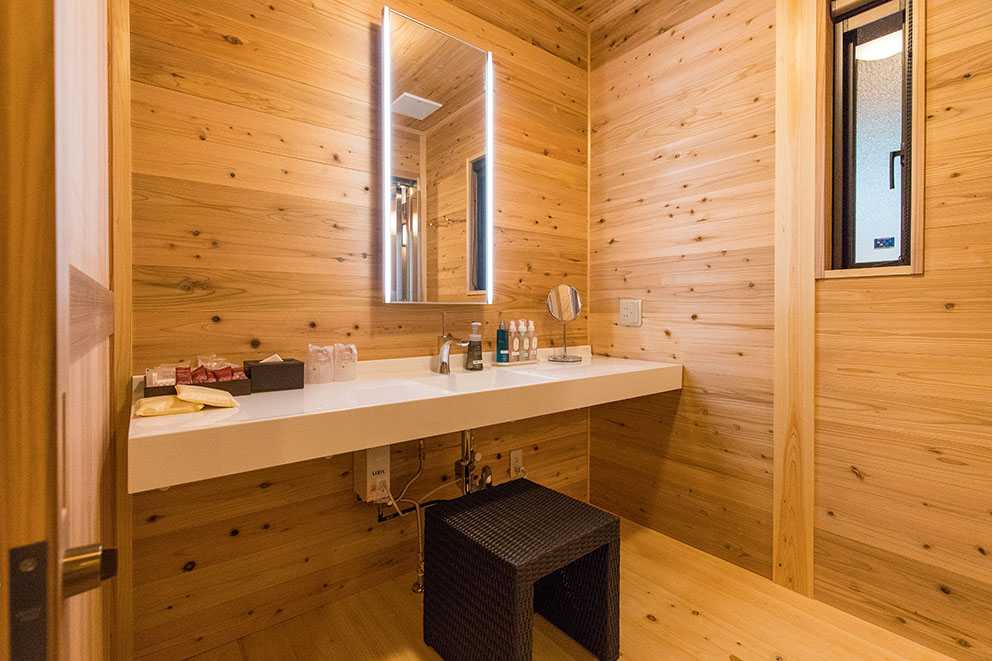 Guestroom washing area