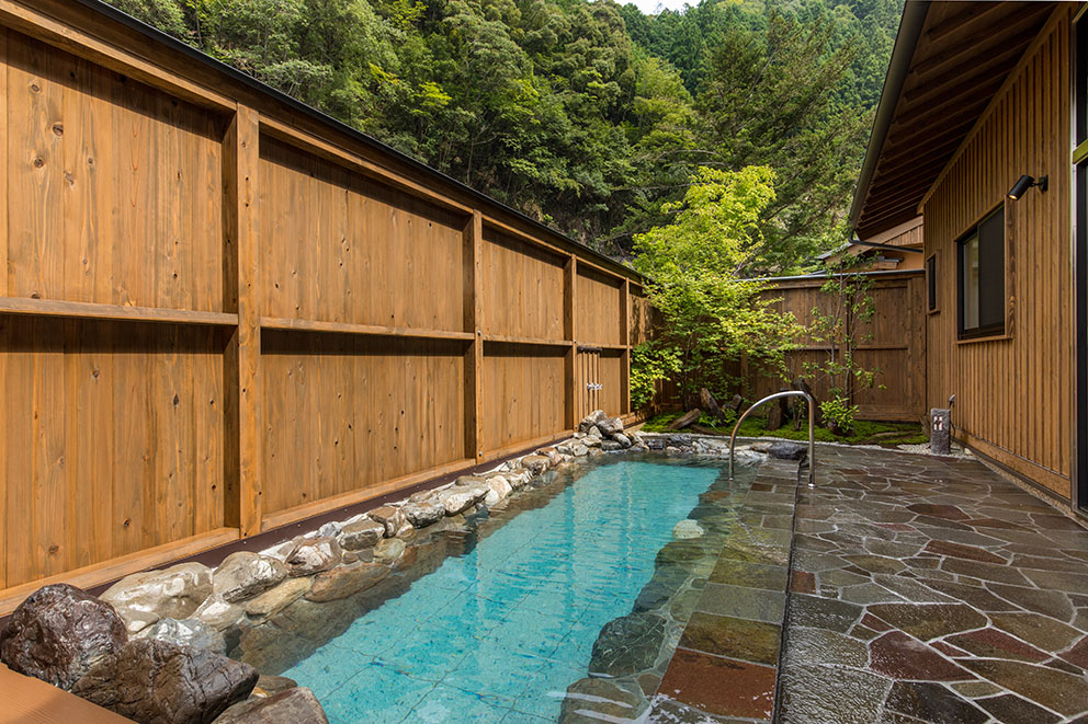 Communal outdoor onsen bath