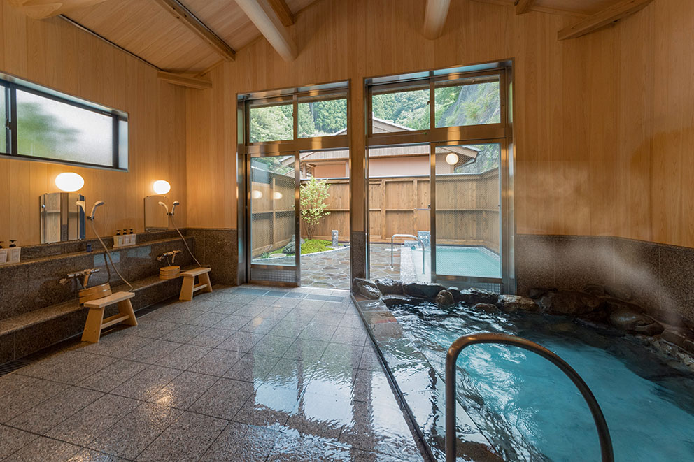 Communal indoor onsen bath