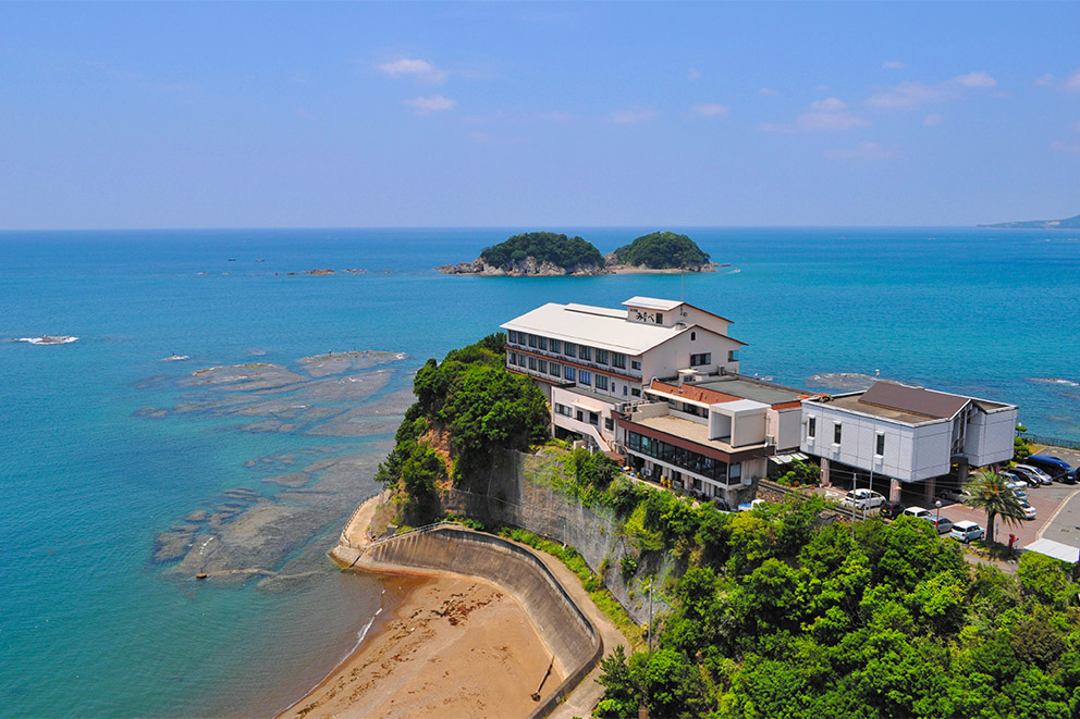 Aerial view of Kishuji Minabe Onsen Hotel