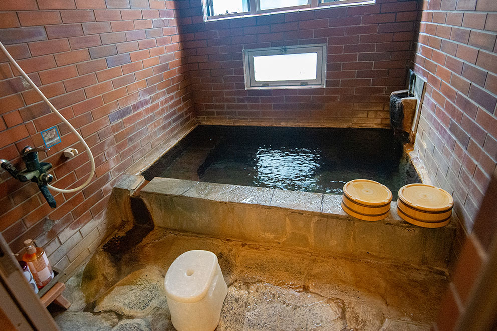 Indoor onsen bath