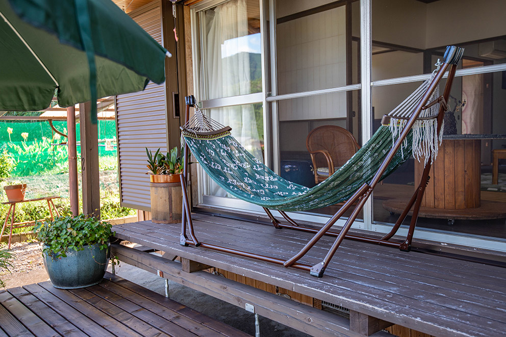 Balcony with hammock