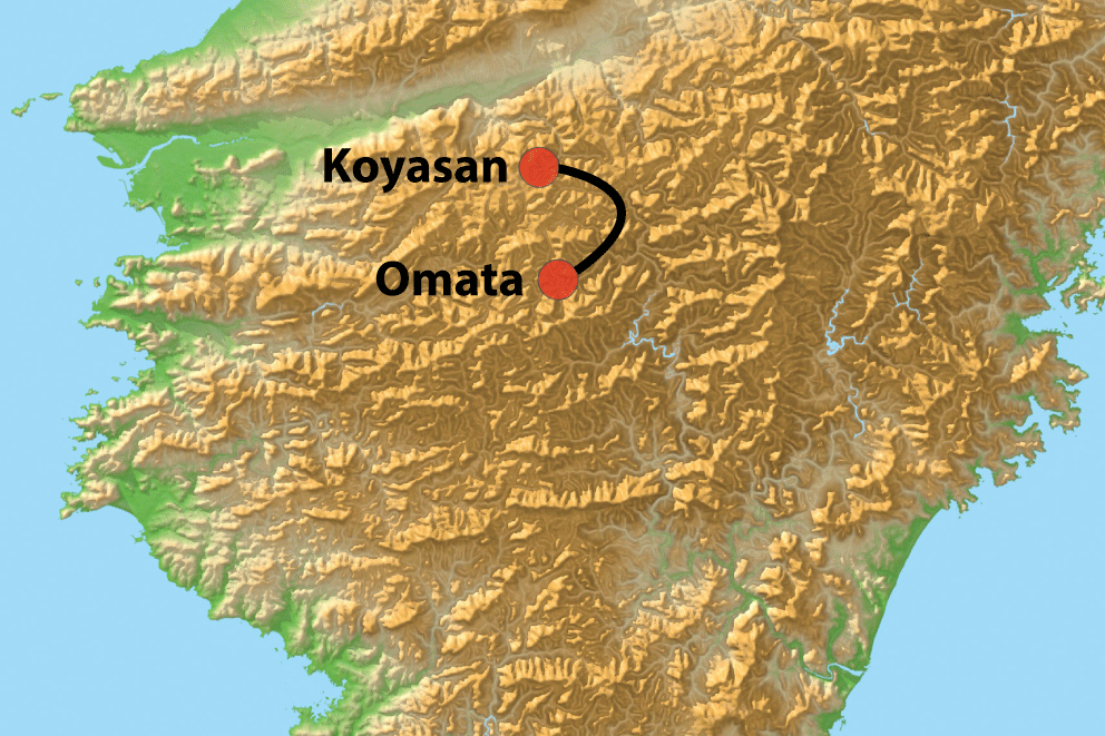 Luggage shuttle between Koyasan and Omata