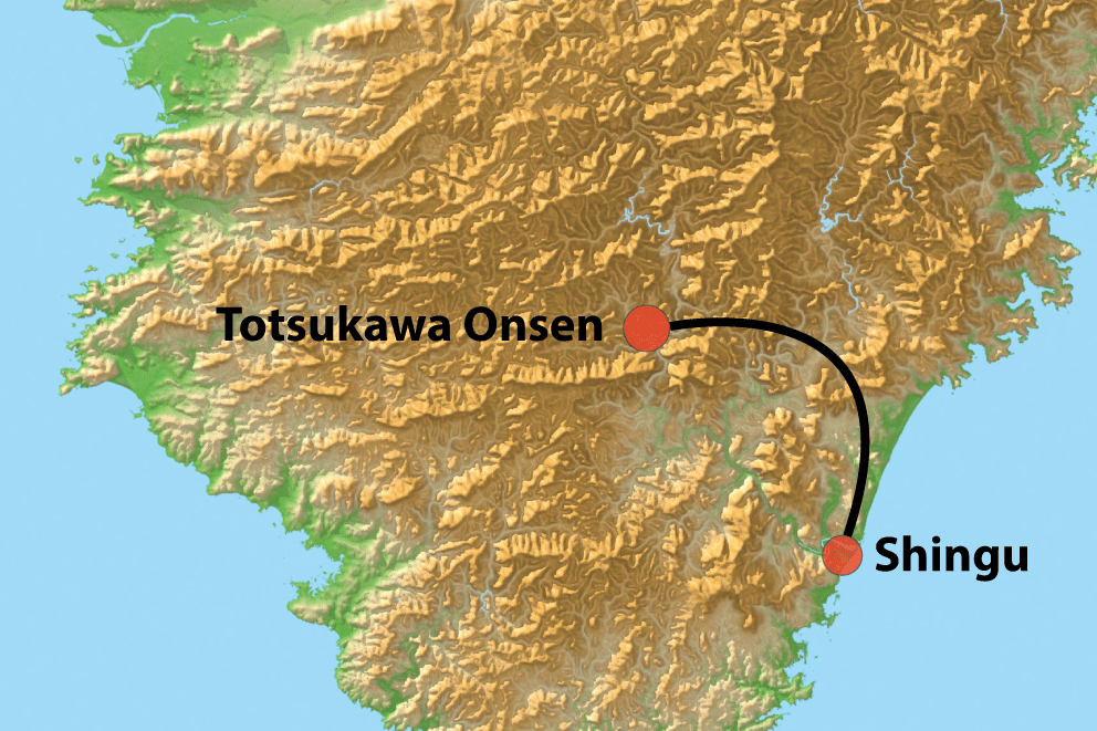 Totsukawa Onsen to/from Shingu luggage shuttle